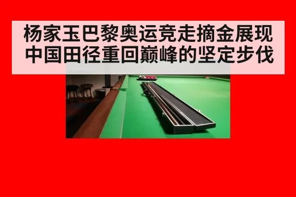 杨家玉巴黎奥运竞走摘金展现中国田径重回巅峰的坚定步伐